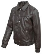 Veste en Cuir Yan marron