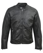 Veste en Cuir Gauthier noire