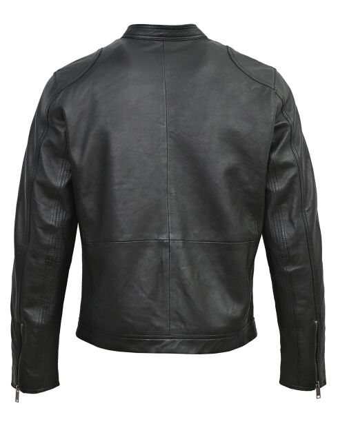 Veste en Cuir Gauthier noire