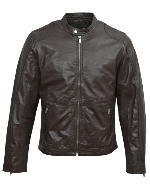 Veste en Cuir Gauthier marron