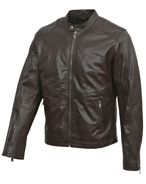 Veste en Cuir Gauthier marron