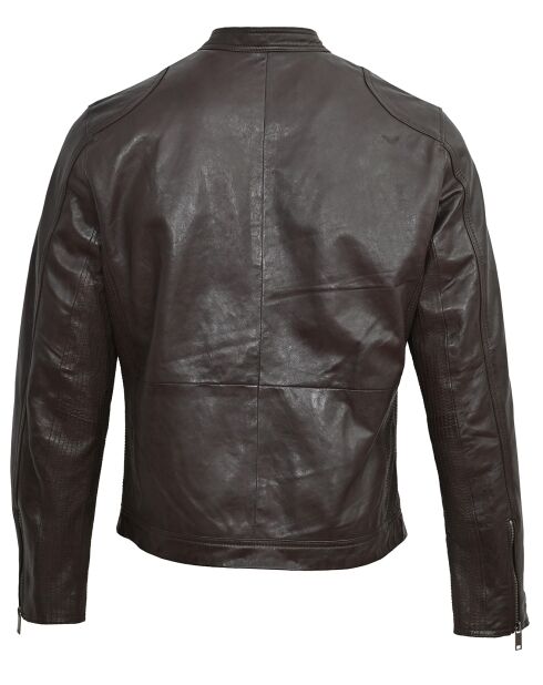 Veste en Cuir Gauthier marron