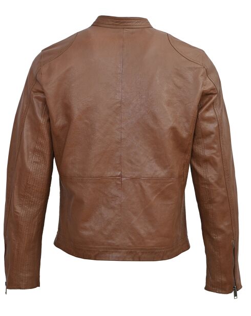 Veste en Cuir Gauthier cognac