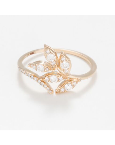 Bague Izïa Diamants 0.28 ct or jaune