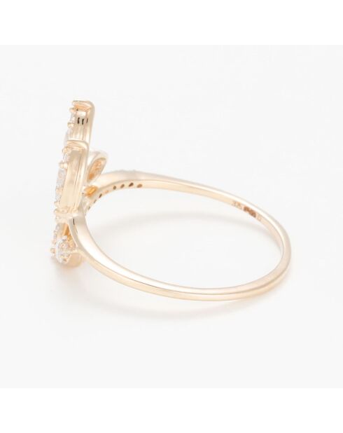 Bague Izïa Diamants 0.28 ct or jaune