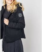 Parka Laurence en toile de Coton Fourrure noire