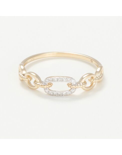 Bague Hana Diamants 0.04 ct or jaune
