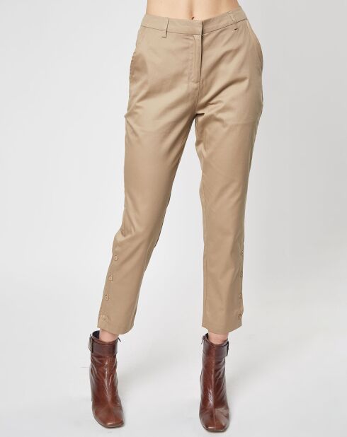 Pantaloni chino Palmito in cotone color sabbia