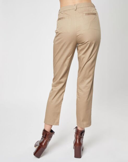 Pantaloni chino Palmito in cotone color sabbia