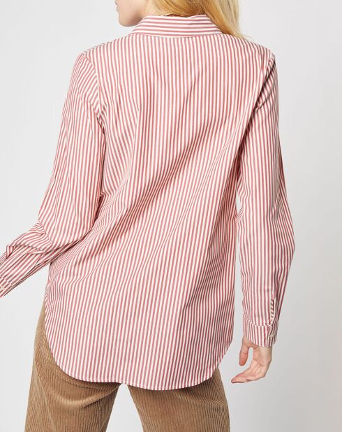 Camicia a righe in terracotta Candeur