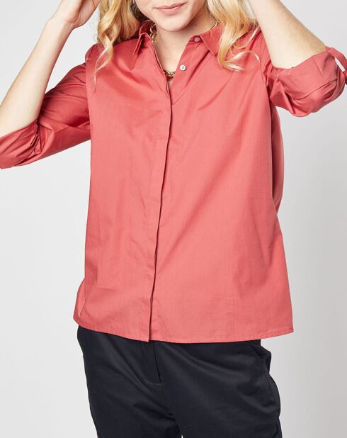 Chemise Claudia en Coton terracotta