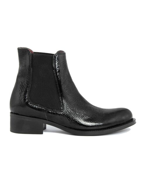 Chelsea Boots en Cuir Vernis Plutone noires