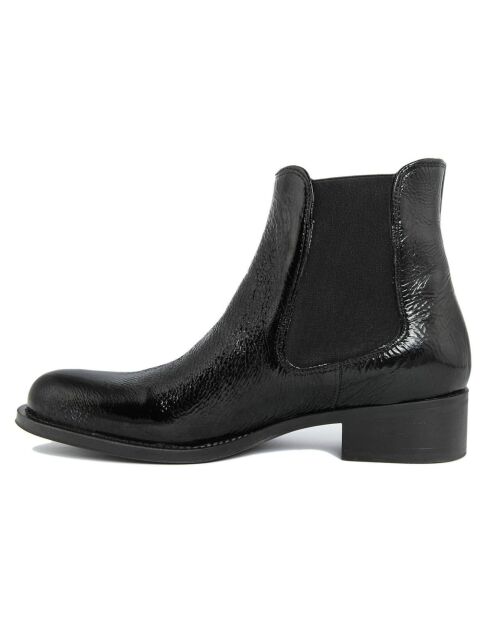 Chelsea Boots en Cuir Vernis Plutone noires