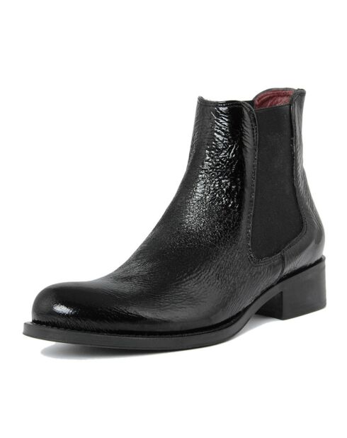 Chelsea Boots en Cuir Vernis Plutone noires