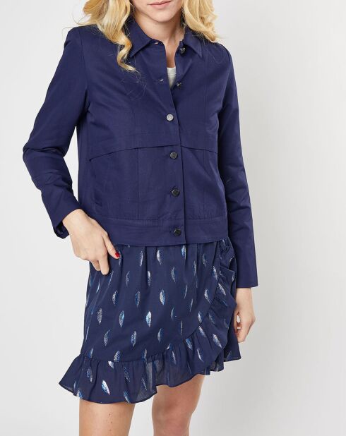 Veste en Coton & Lin Vivien bleu marine