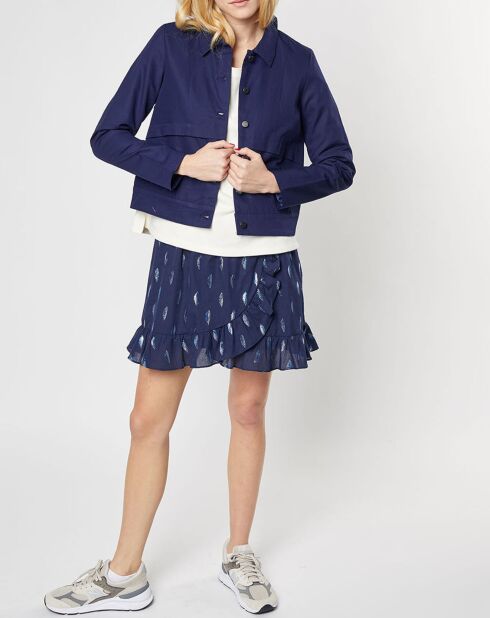 Veste en Coton & Lin Vivien bleu marine