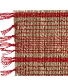 Set de table Damier naturel/rouge - 45x30 cm