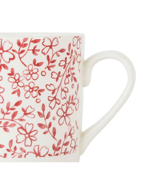 Mug Petite Fleur bordeaux - 9x10x12 cm