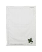 Torchon Basilic A la Ferme blanc - 50x70 cm