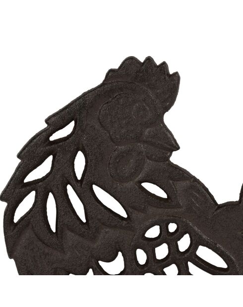 Dessous de plat poule Campagne brun - 18x19 cm