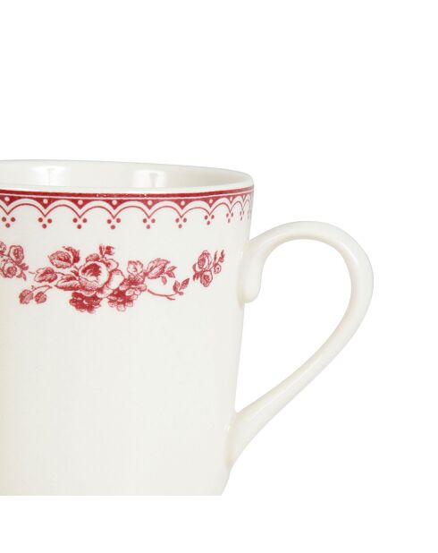 Mug Faustine bordeaux - D.8.5x10 cm