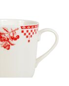 Mug Damier rouge - D.8.5x10 cm