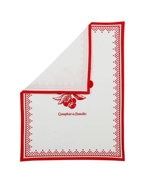 Torchon Damier rouge - 50x70 cm