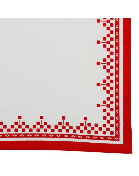 Torchon Damier rouge - 50x70 cm