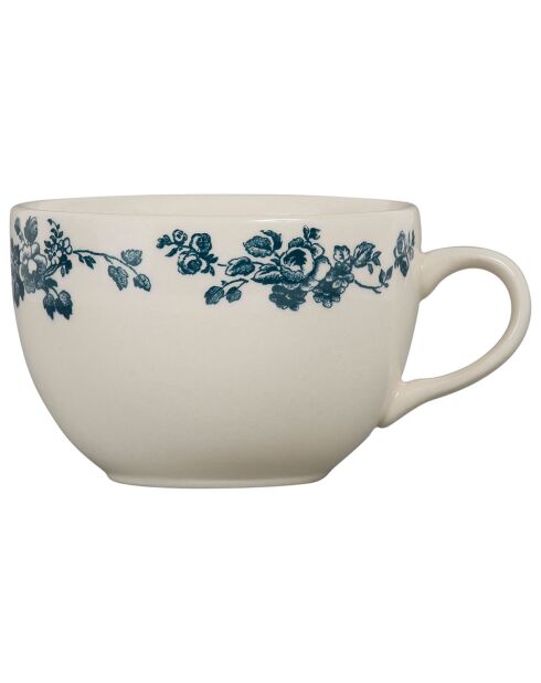 Tasse à thé avec soucoupe Faustine bleu ancien - 11x8.5x6 cm