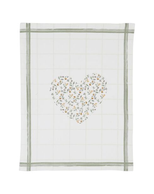 Torchon Louise Collection vert - 50x70 cm