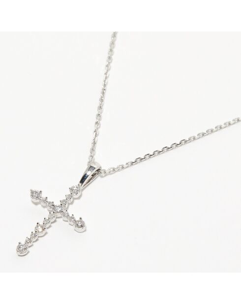 Diamantenanhänger aus 0,12 Karat Weißgold