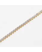 Bracelet Rivière Diamants 2 ct or jaune