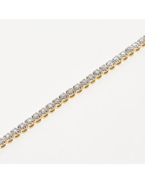 Bracelet Rivière Diamants 2 ct or jaune