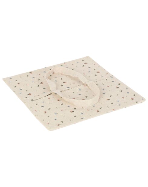 Sac à tarte en Coton & Lin Petite Fleur naturel - 40x40 cm