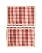 2 Sets de table Mamie Carreaux rouges - 35x50 cm