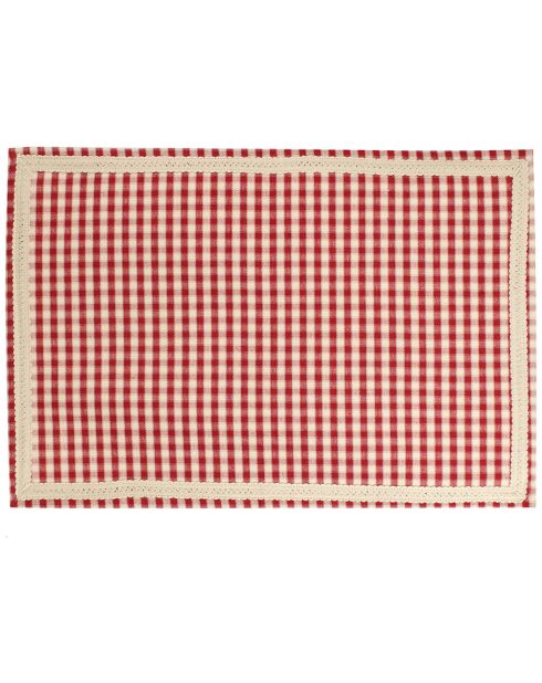 2 Sets de table Mamie Carreaux rouges - 35x50 cm