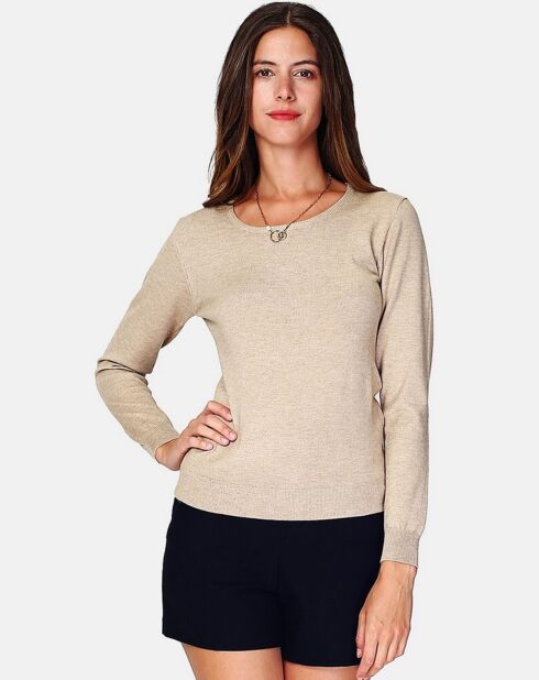 Pull en cachemire mélangé Clara beige