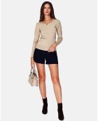 Pull en cachemire mélangé Clara beige