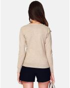 Pull en cachemire mélangé Clara beige
