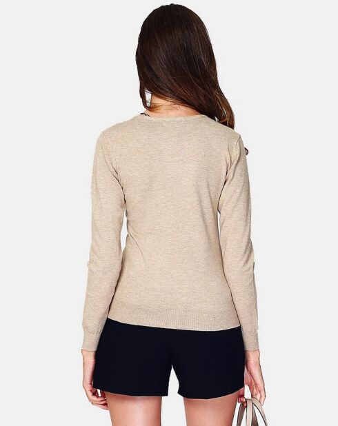 Pull en cachemire mélangé Clara beige