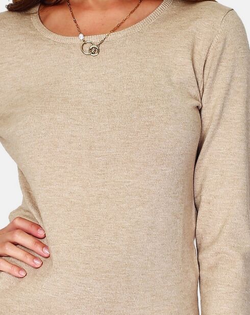 Pull en cachemire mélangé Clara beige