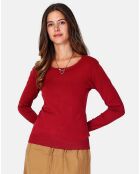 Pull en cachemire mélangé Clara rouge
