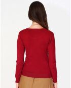 Pull en cachemire mélangé Clara rouge