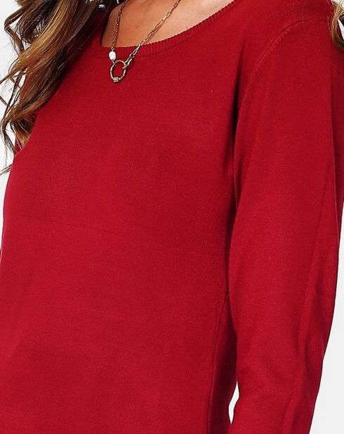 Pull en cachemire mélangé Clara rouge