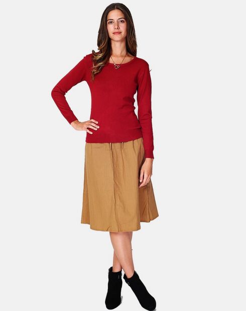 Pull en cachemire mélangé Clara rouge