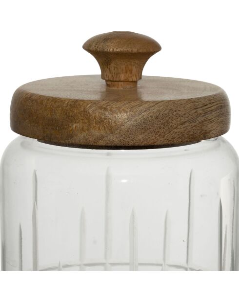 Bocal avec couvercle Carreau Ciment naturel - D.12.5x21 cm