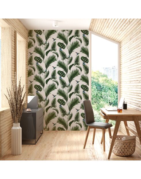 Papier Peint Jungle blanc craie - 53x1000 cm