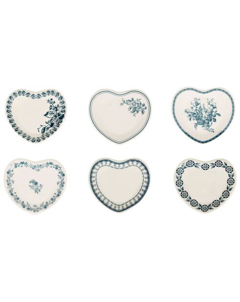 6 Mini-coupelles Faustine bleu ancien - 9.9x4.5x9 cm