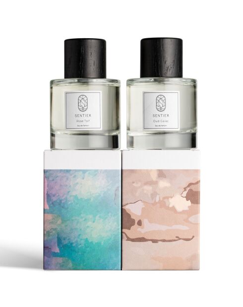 2 Statement Eau de Parfum: Oud Gaiac + Rose Taif