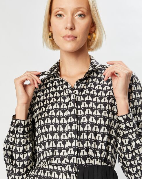 Robe 100% Soie Pevera noire